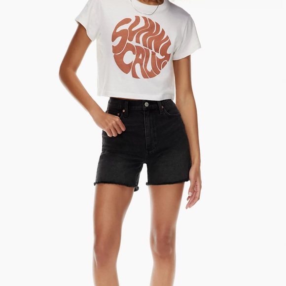 Aritzia Denim Forum Kate Cropped Tee - Picture 1 of 3